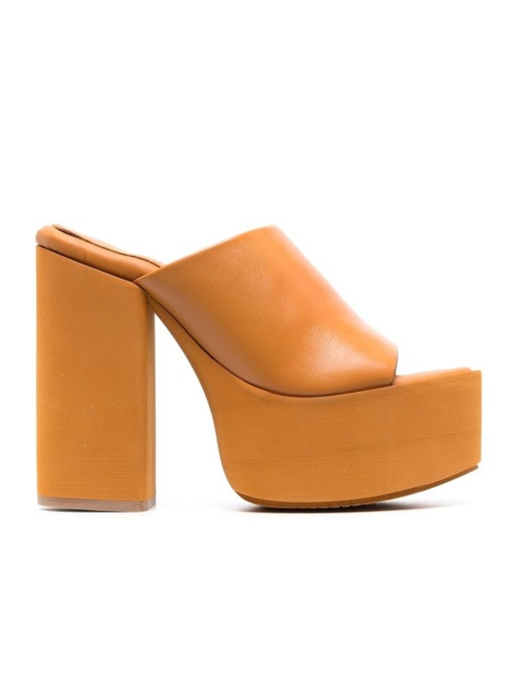 NWOT Paloma Barceló Evan Leather Platform Mules - Camel Brown SZ 40